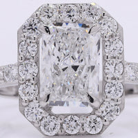 2.70 Carats Lab Grown Diamond 950 Platinum Ring