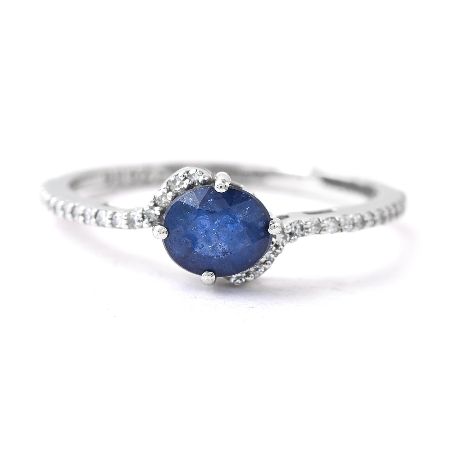 2.22 Ct Oval Mixed Cut Natural Sapphire 950 Platinum Ring