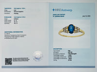 1.26 Ct Oval Natural Sapphire 14K Gold Ring