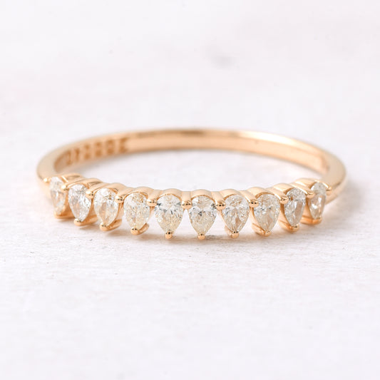 0.29 Ct Pear Diamond 14K Gold Ring