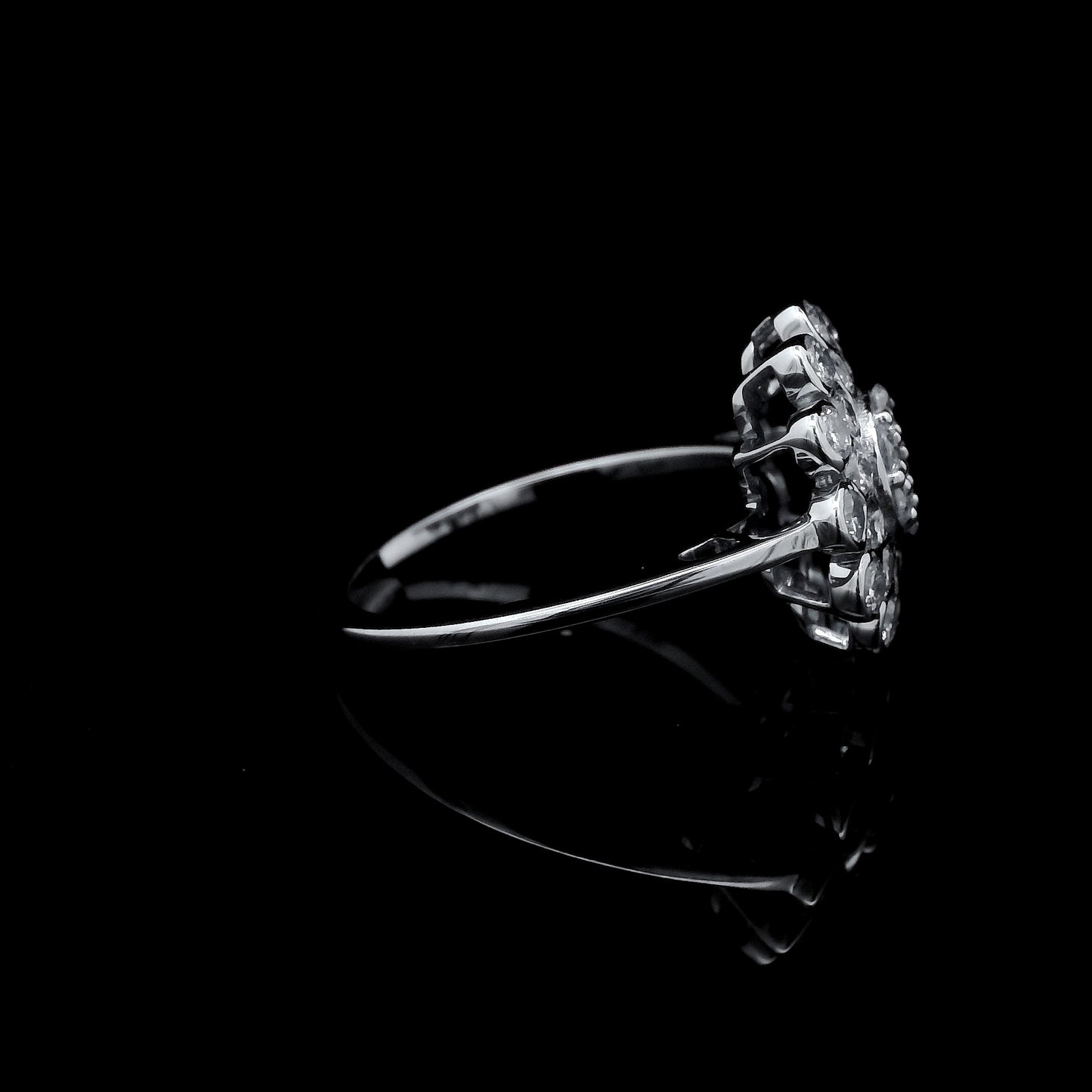 1.04 Ct Round Lab Grown Diamond 925 Sterling Silver Ring