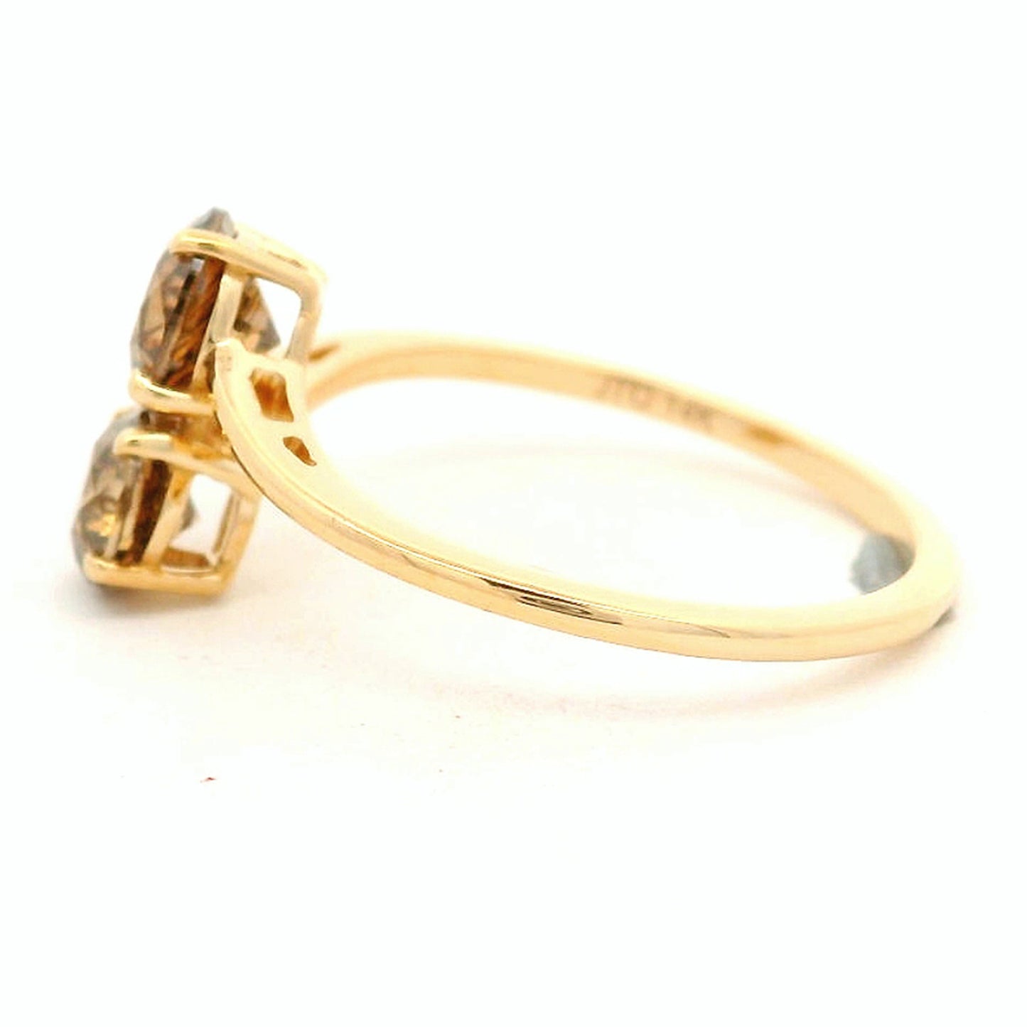 1.32 Ct Round Brown Diamond 14K Gold Ring