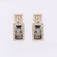 2.01 Ct Rectangle Mixed Cut Natural Tourmaline 14K Gold Earrings