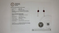 6.85 Ct Oval Mixed Cut Lab Grown Ruby 14K Gold Earrings