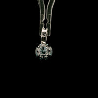1.59 Carats Blue Lab Grown Diamond 14K Gold Pendant
