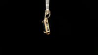 3.72 Ct Octagon Natural Sapphire 14K Gold Pendant