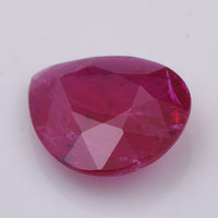 1.81 Natural Corundum Ruby Pear Mixed Cut Gemstone