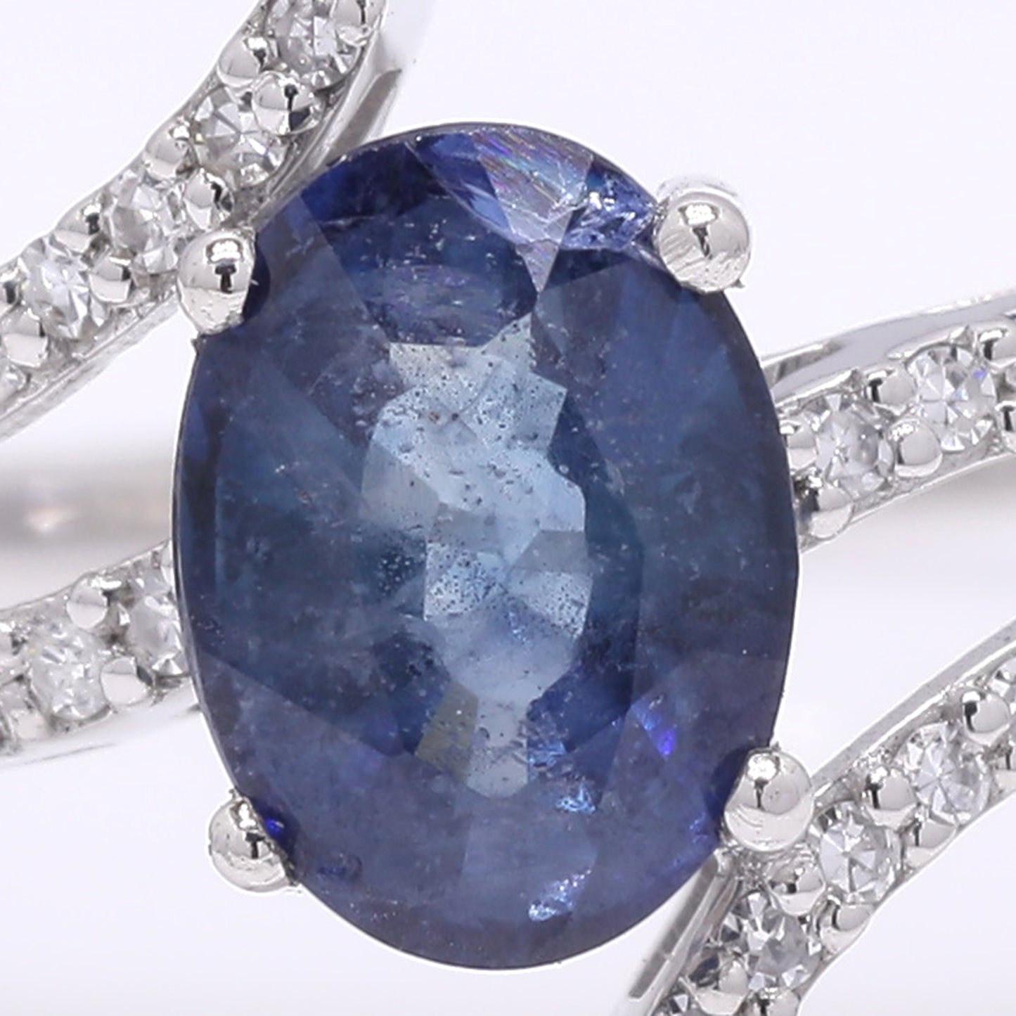 1.29 Ct Oval Mixed Cut Natural Sapphire 950 Platinum Ring