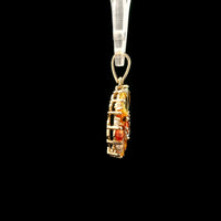 2.35 Ct Pear Multi Sapphire 14K Gold Pendant