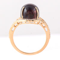 10.50 Ct Oval Cabochon Cut Natural Tourmaline 14K Gold Ring