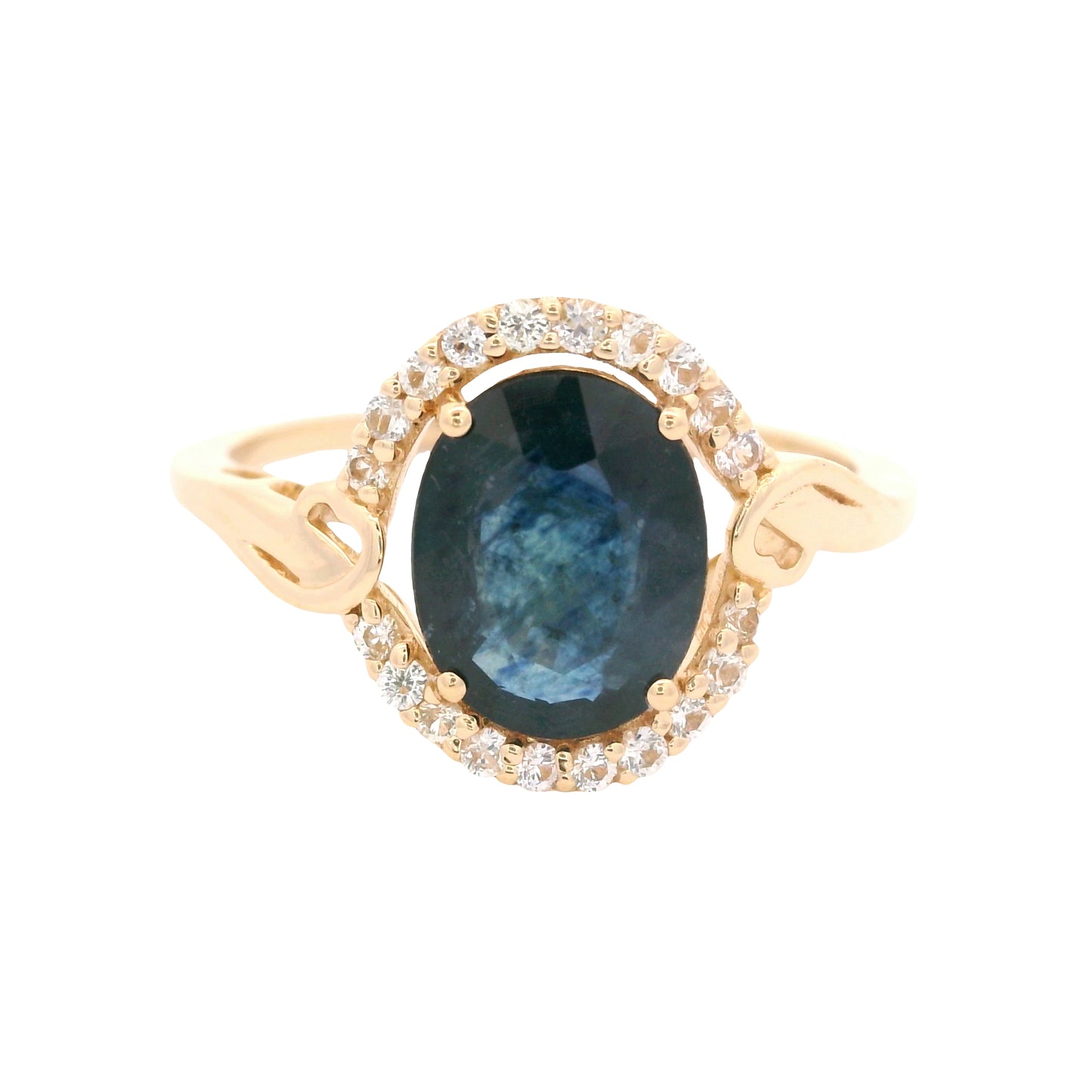 2.11 Ct Oval Sapphire 14K Gold Ring