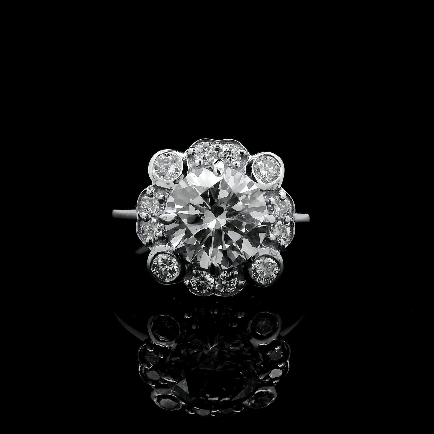 2.62 Carats Lab Grown Diamond 14K Gold Ring