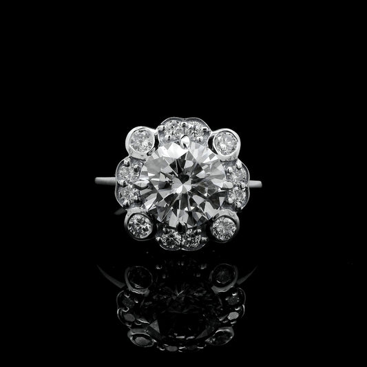 2.62 Carats Lab Grown Diamond 14K Gold Ring