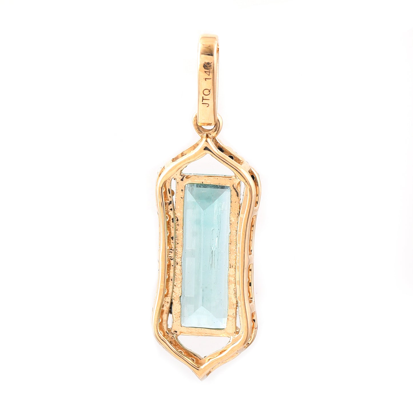 1.56 Ct Octagon Emerald 14K Gold Pendant