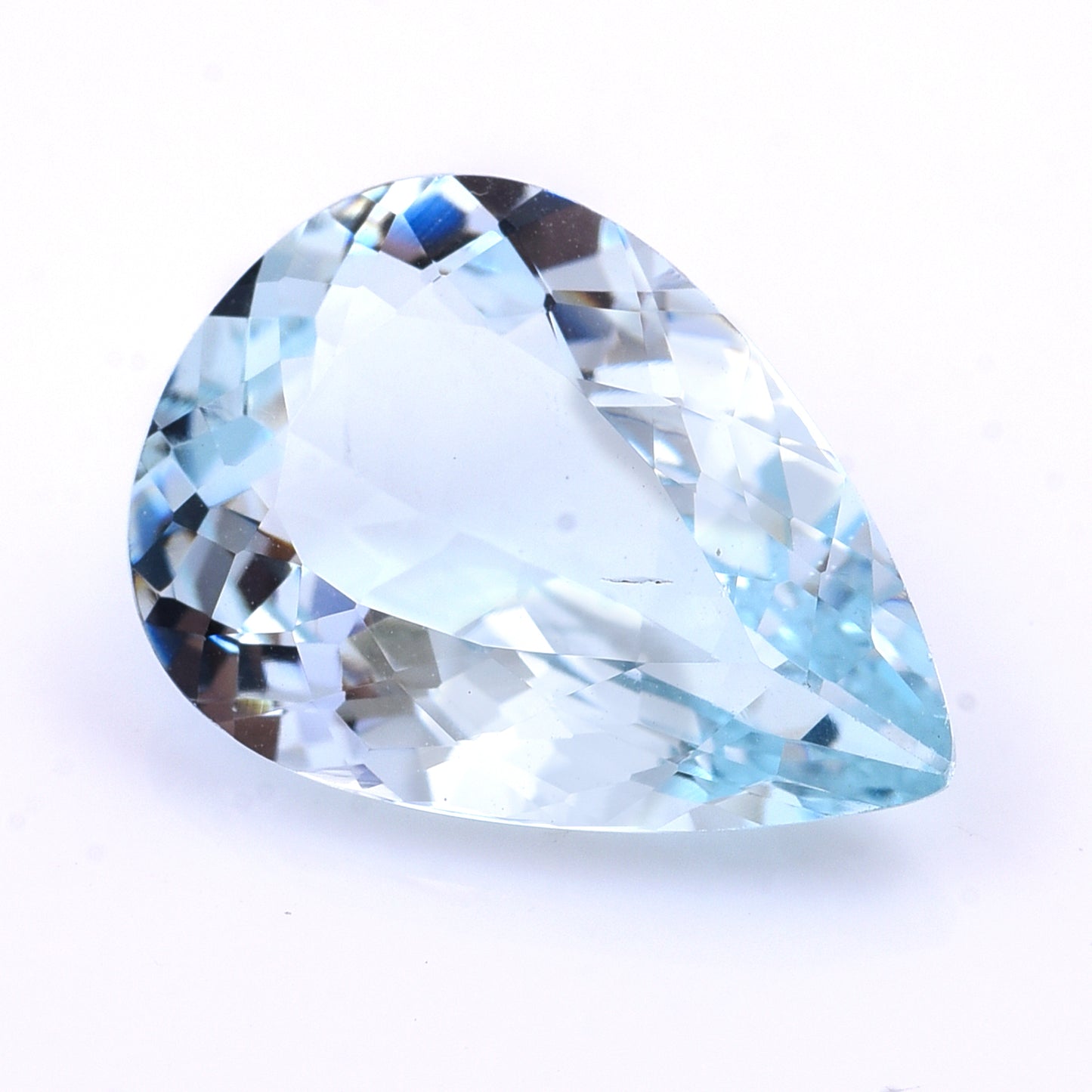 8.38 Natural Beryl Aquamarine Pear Mixed Cut Gemstone