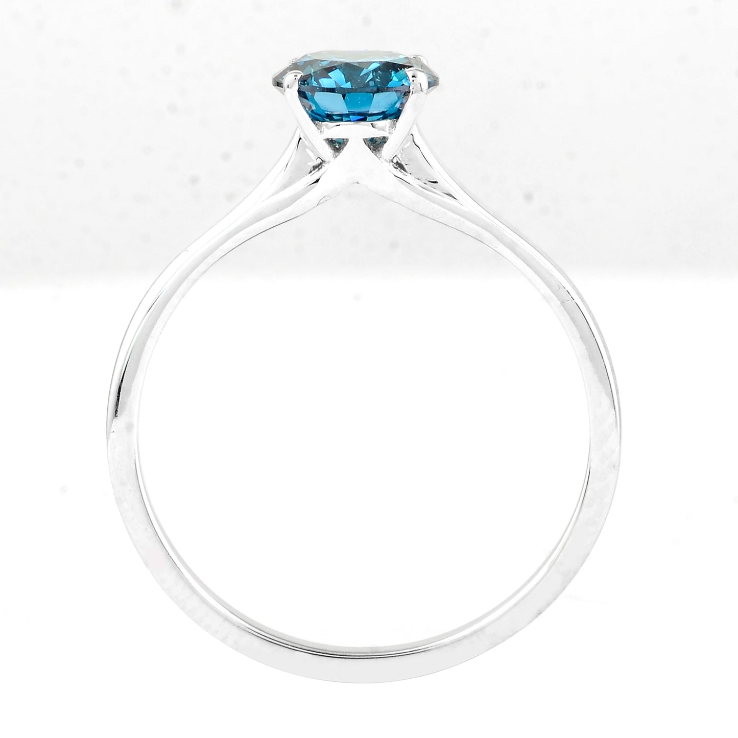 1.04 Carats Blue Lab Grown Diamond 14K Gold Ring