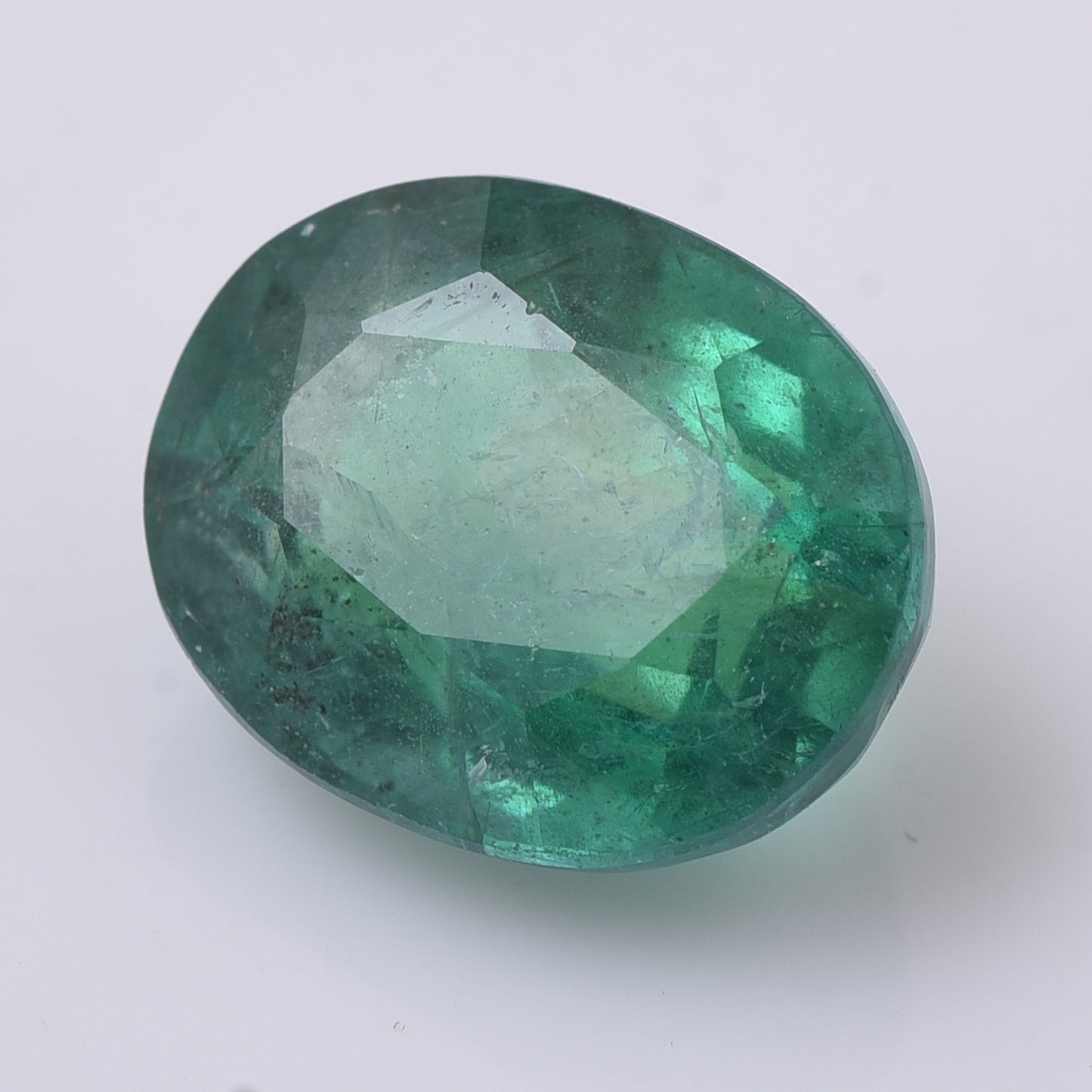 4.09 Natural Beryl Emerald Oval Mixed Cut Gemstone