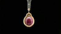 14.02 Ct Oval Ruby 14K Gold Pendant