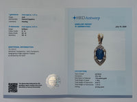 1.34 Ct Oval Natural Sapphire 14K Gold Pendant