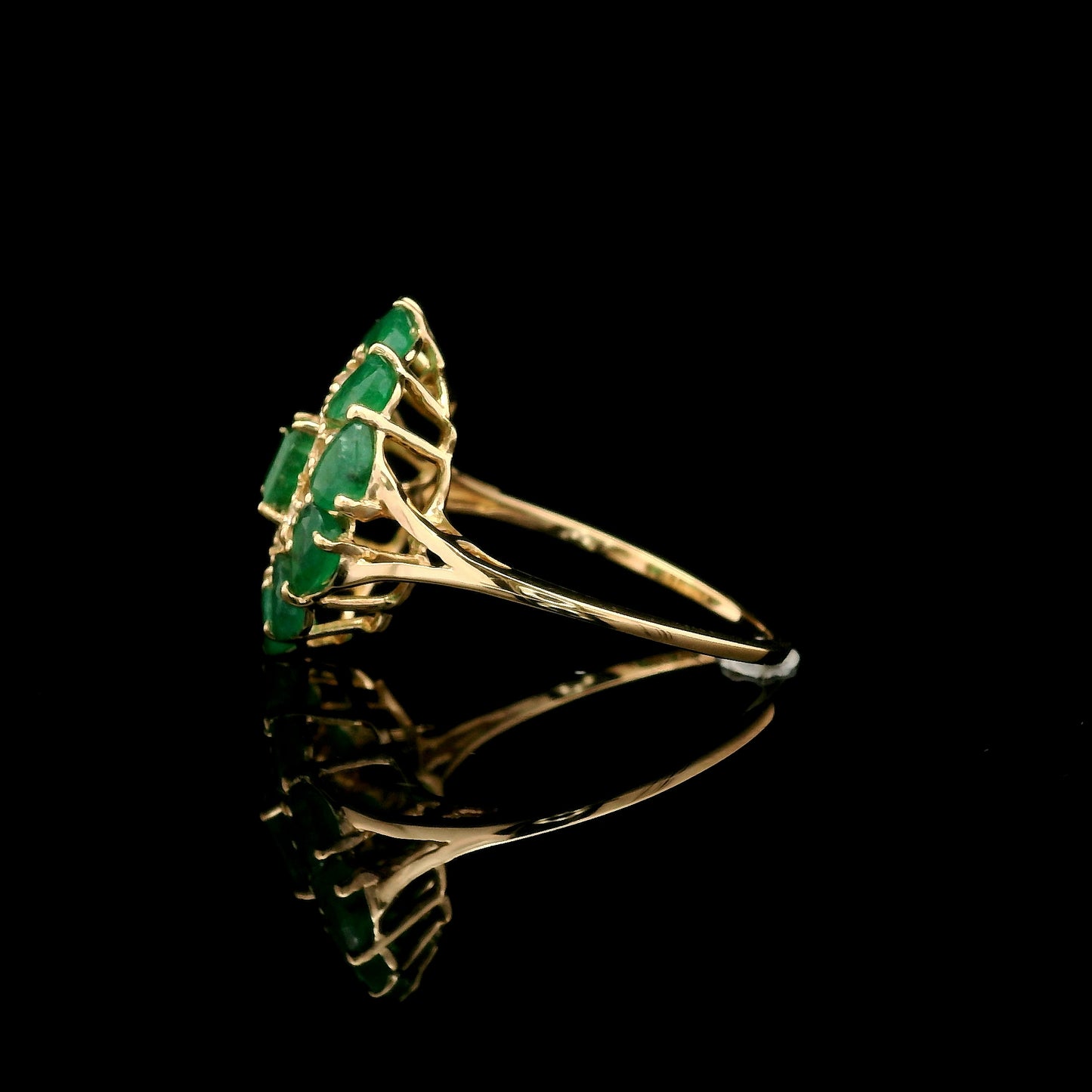 2.39 Ct Square Emerald 14K Gold Ring