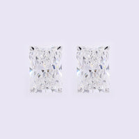 3.74 Carats Lab Grown Diamond 14K Gold Earrings