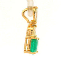 1.54 Ct Octagon Emerald 14K Gold Pendant