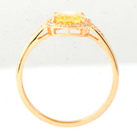 1.94 Ct Cushion Mixed Cut Natural Yellow Sapphire 14K Gold Ring