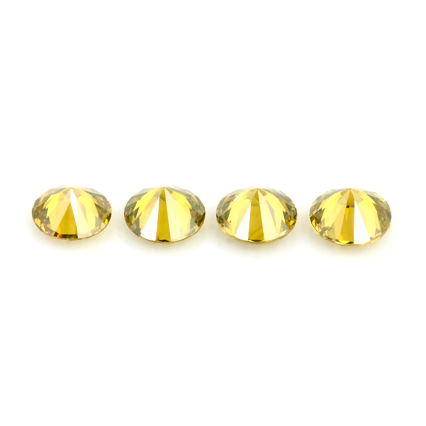 0.65 Yellow Diamond Round Loose Gemstone