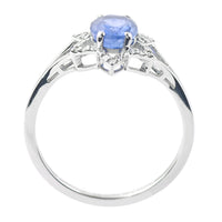 1.51 Ct Oval Mixed Cut Natural Sapphire 950 Platinum Ring