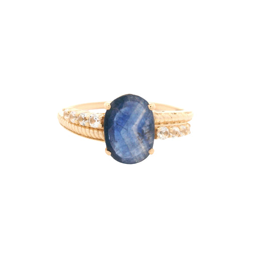 1.73 Ct Oval Sapphire 14K Gold Ring