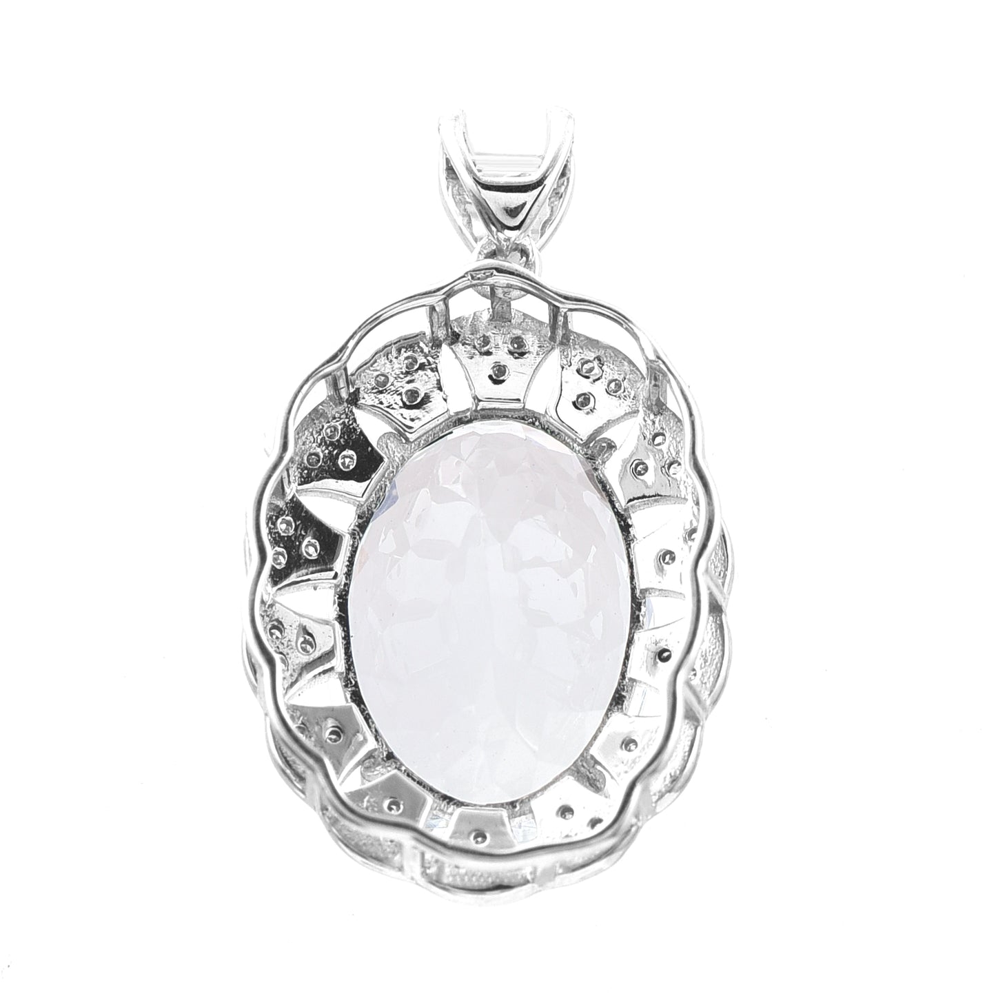 5.42 Ct Oval Mixed Cut Natural Aquamarine 950 Platinum Pendant