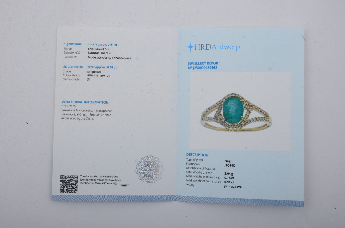 1.09 Ct Oval Mixed Cut Natural Emerald 14K Gold Ring