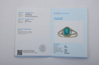 1.09 Ct Oval Mixed Cut Natural Emerald 14K Gold Ring