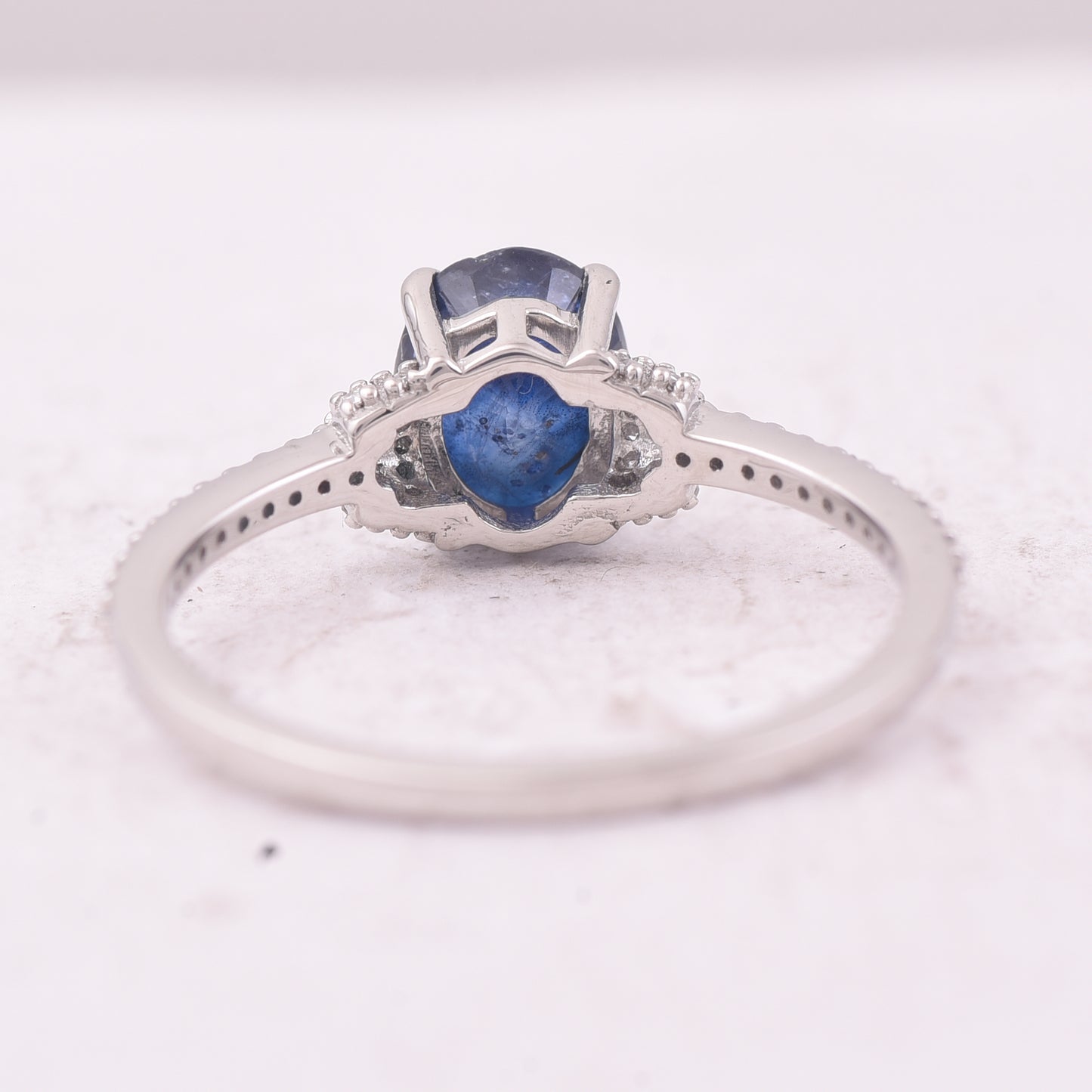 1.57 Ct Oval Mixed Cut Natural Sapphire 950 Platinum Ring