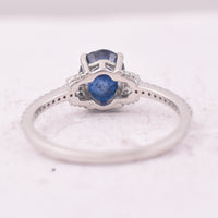 1.57 Ct Oval Mixed Cut Natural Sapphire 950 Platinum Ring