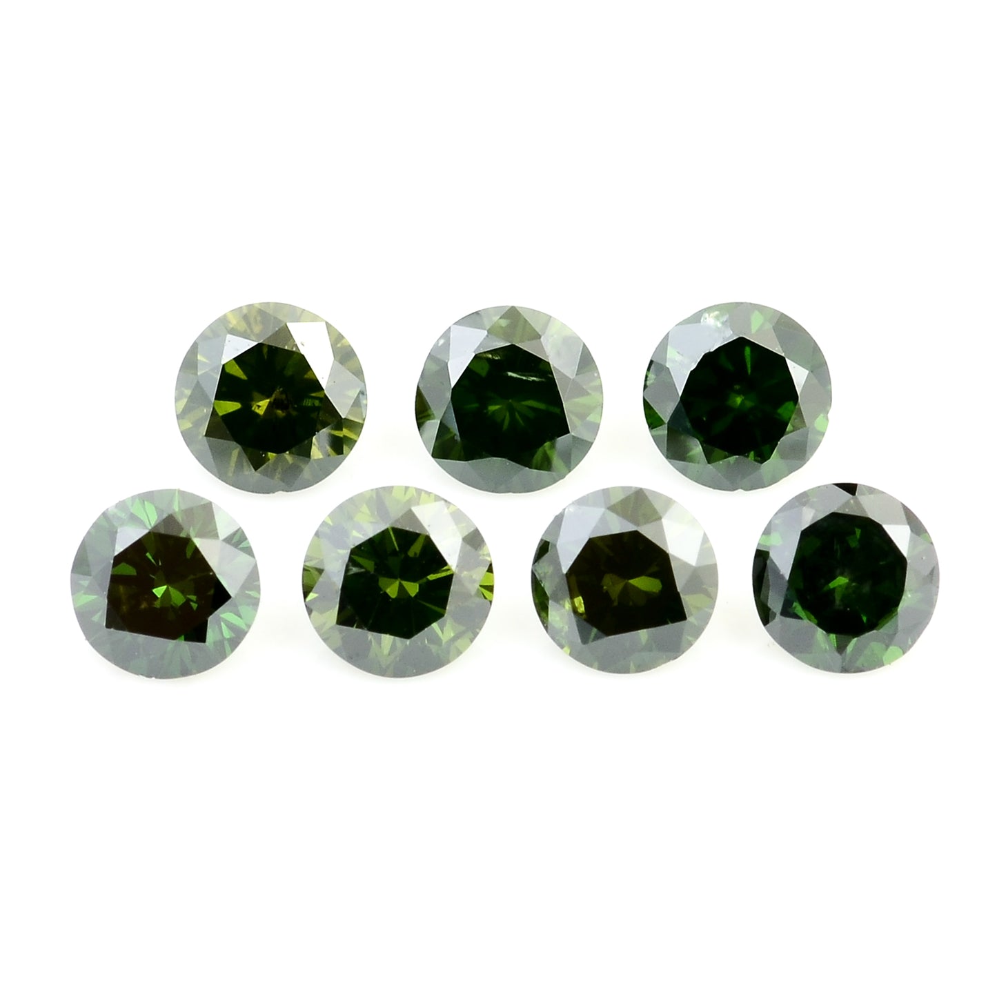 0.73 Green Diamond Round Loose Gemstone