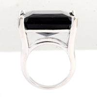 36.85 Ct Created Amethyst 925 Sterling Silver Ring