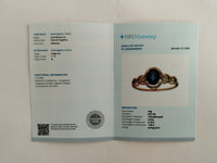 1.49 Ct Oval Mixed Cut Natural Sapphire 14K Gold Ring