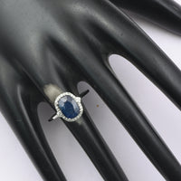 2.43 Ct Cushion Mixed Cut Natural Sapphire 950 Platinum Ring
