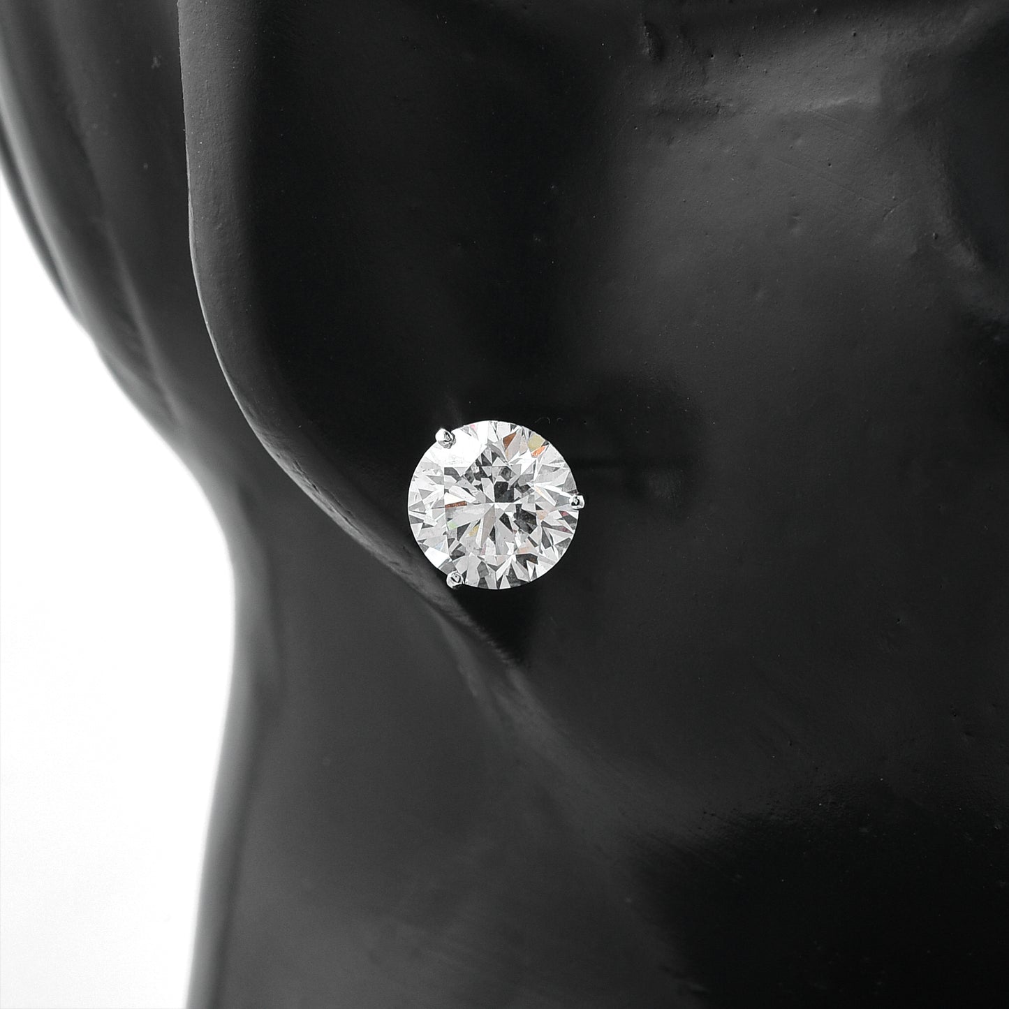 5.63 Carats Lab Grown Diamond 14K Gold Earrings