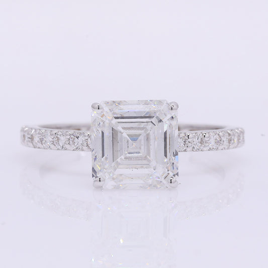 3.39 Carats Lab Grown Diamond 14K Gold Ring