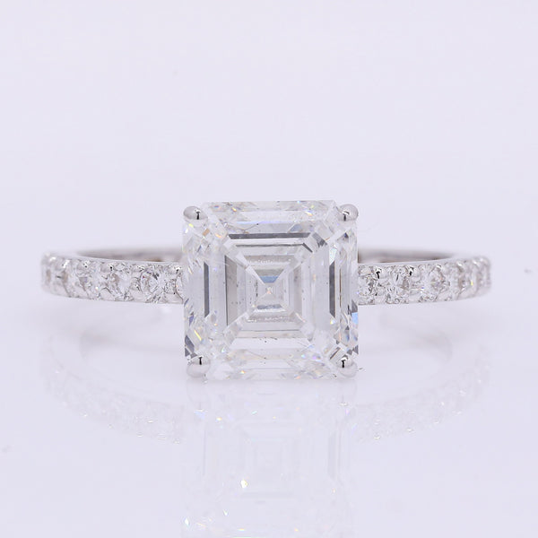 3.39 Carats Lab Grown Diamond 14K Gold Ring