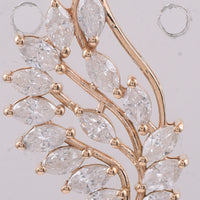 1.00 Ct Marquise Natural Diamond 14K Gold Pendant