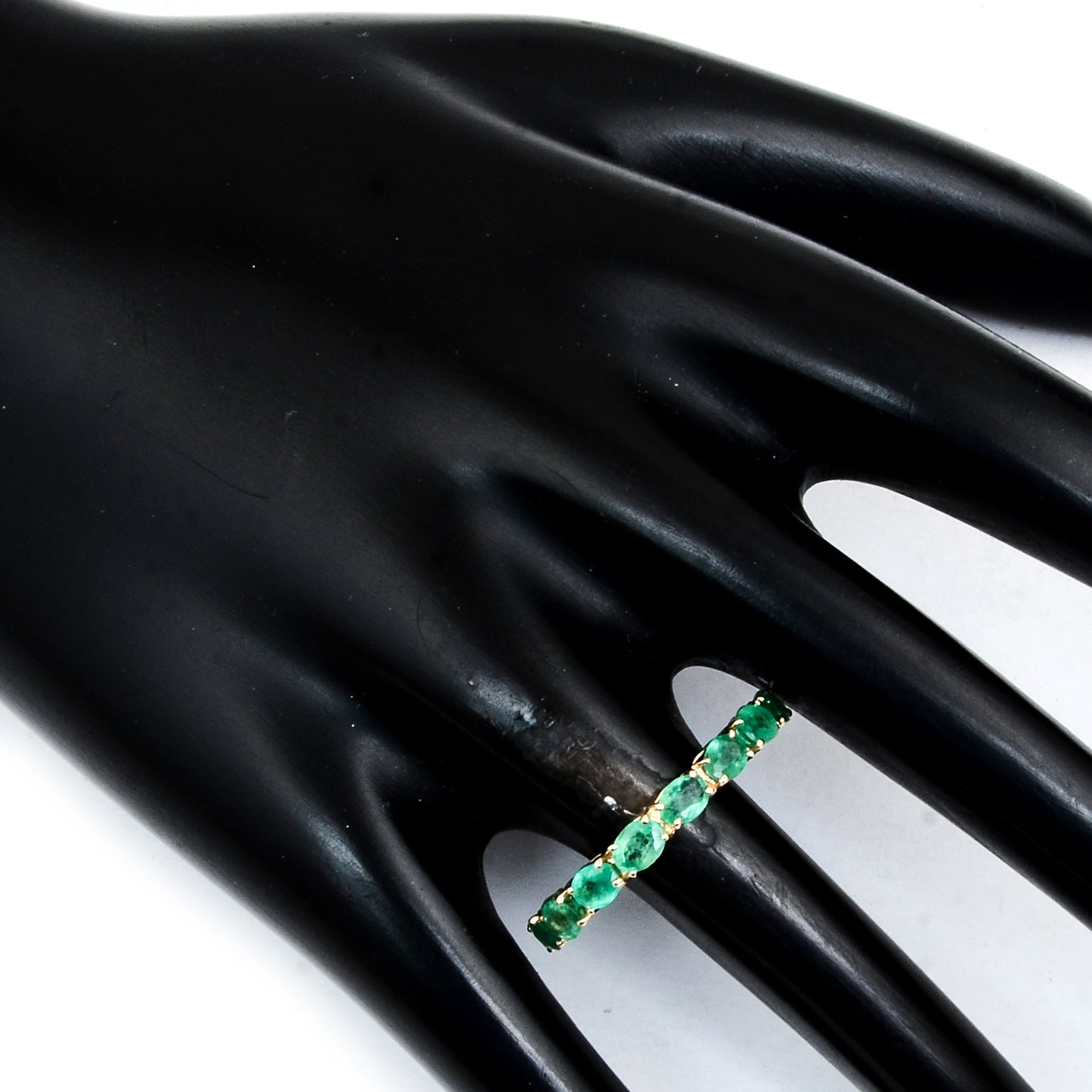 2.4 Carat Oval Mixed Cut Natural Beryl Emerald 14K Gold Ring