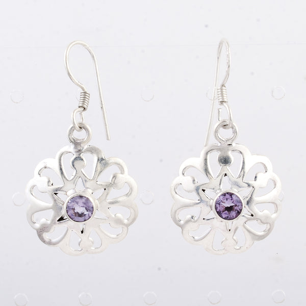 2.98 Ct Amethyst 925 Sterling Silver Earrings