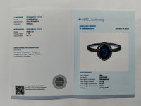 1.66 Ct Oval Mixed Cut Natural Sapphire 950 Platinum Ring