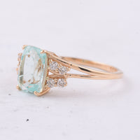 1.81 Ct Cushion Natural Emerald 14K Gold Ring