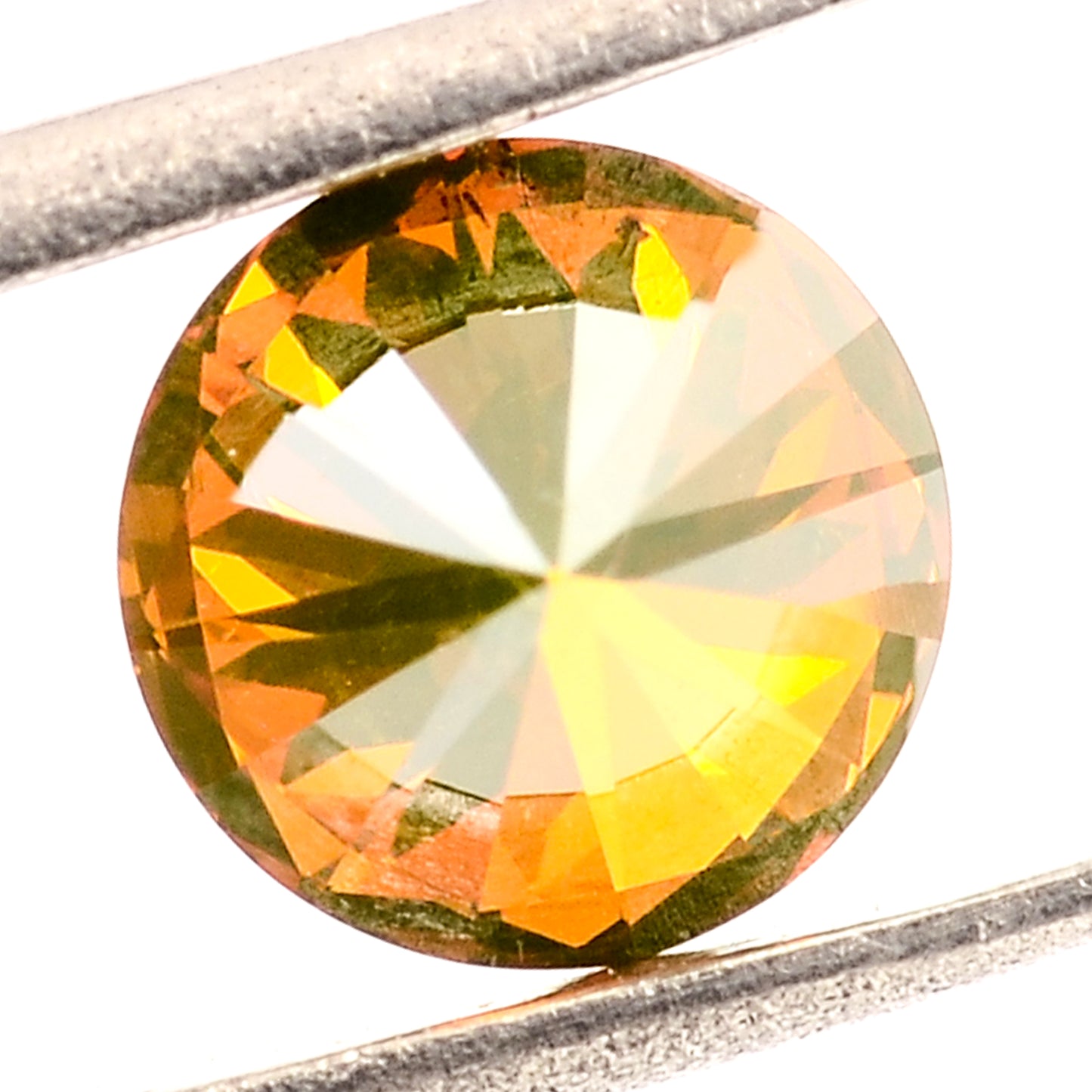 0.42 Red Diamond Round Loose Gemstone