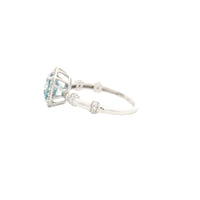 2.14 Carats Blue Lab Grown Diamond 14K Gold Ring