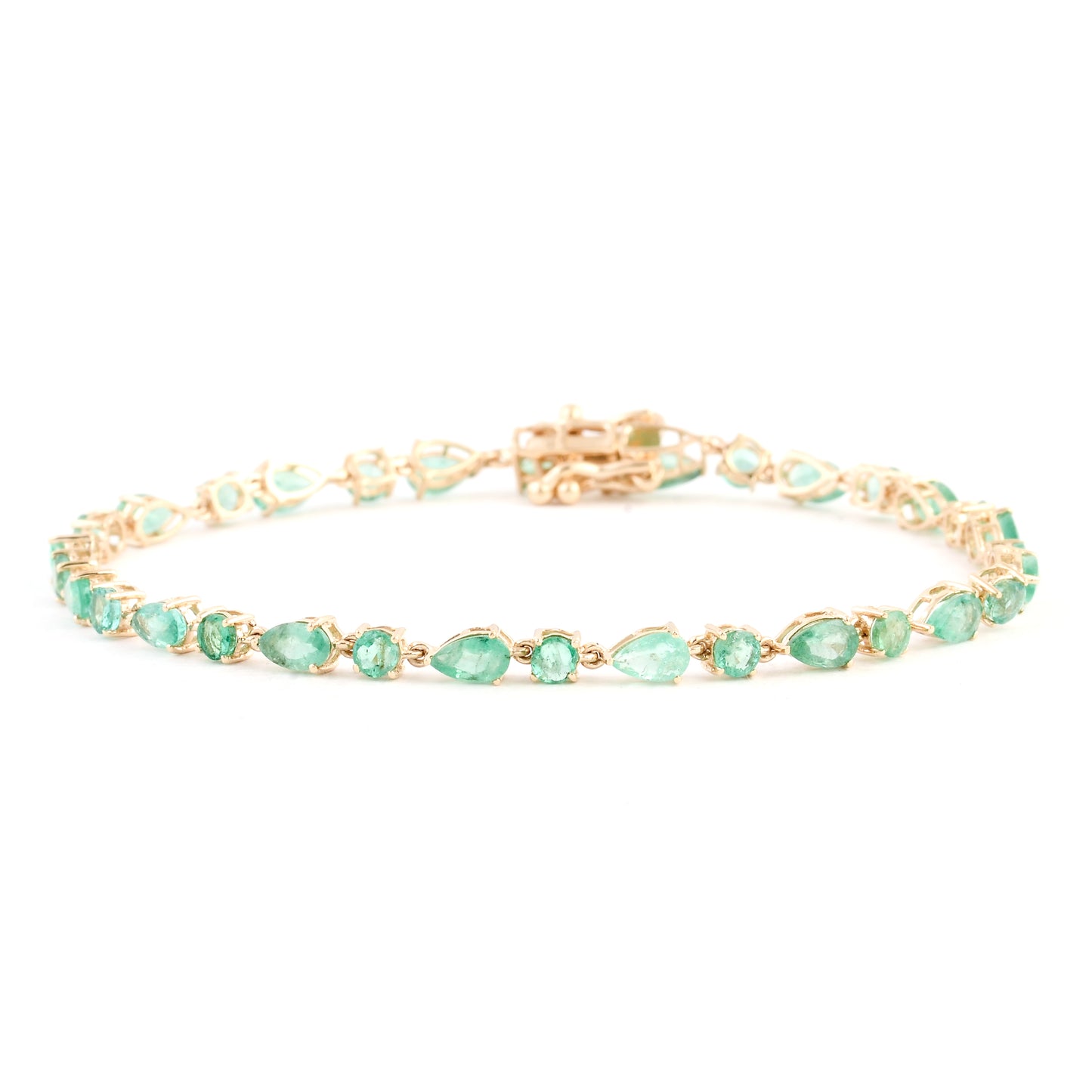 4.90 Ct Emerald 14K Gold Bracelet